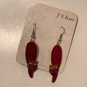 Vintage cat earrings